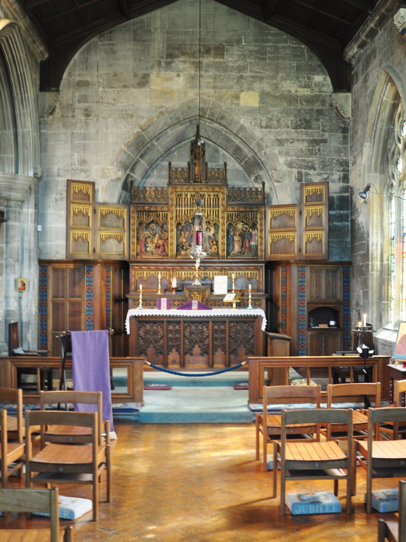 Inside view looking at the alter of the John Cotton chapel