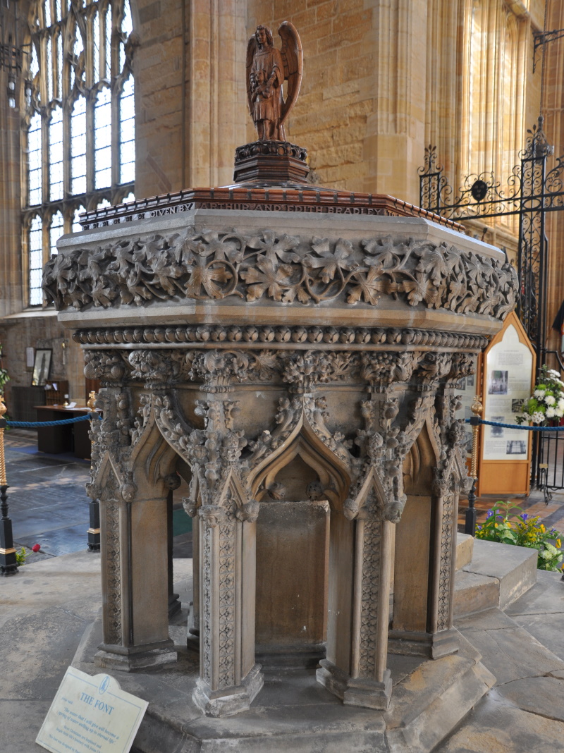 The font located inside St Botolph’s Church