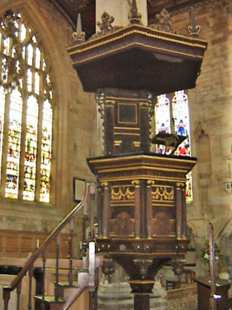 The John Cotton pulput in St Botolph’s Church