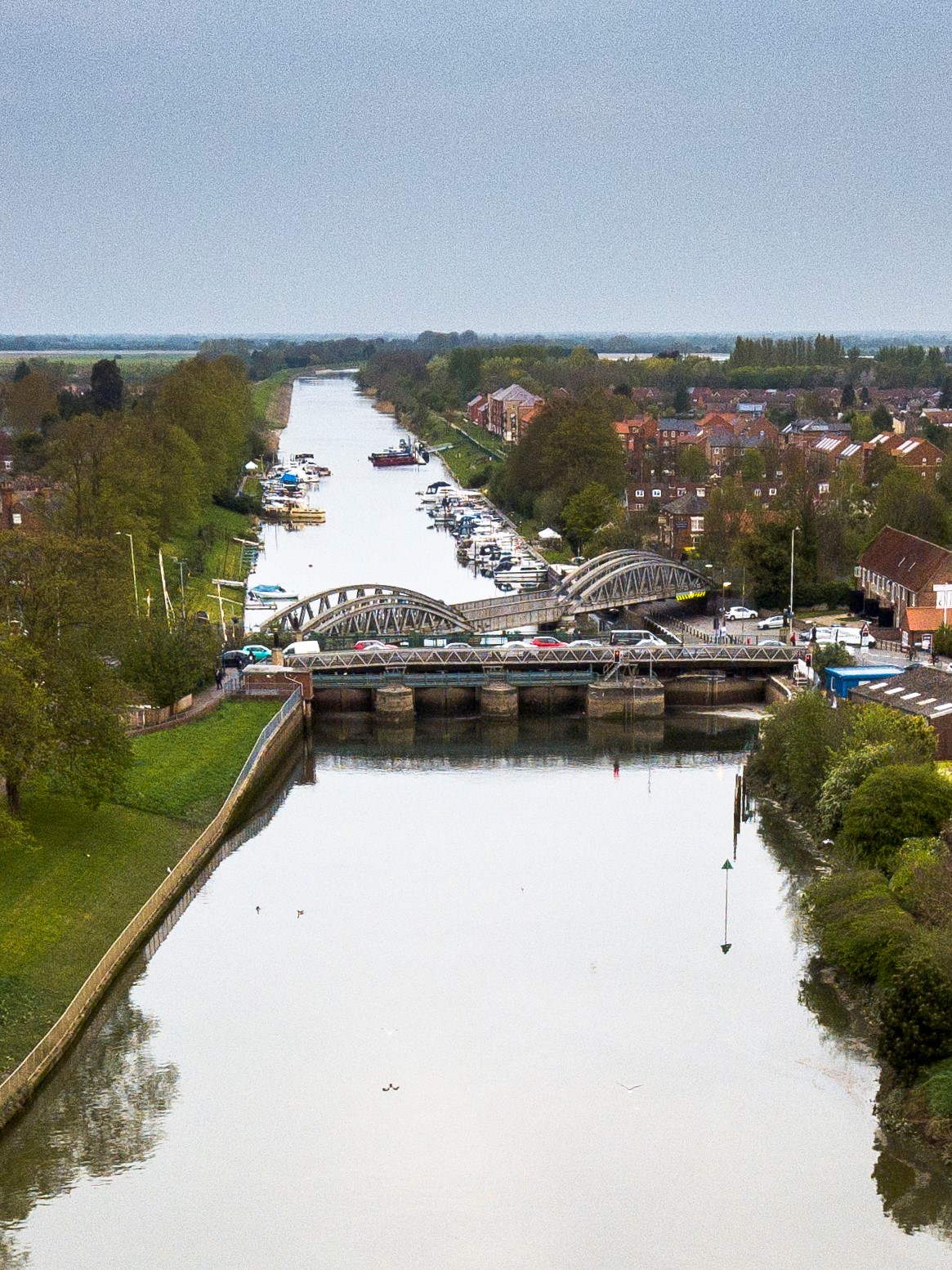 Image of the Grand Sluice from a drone view
