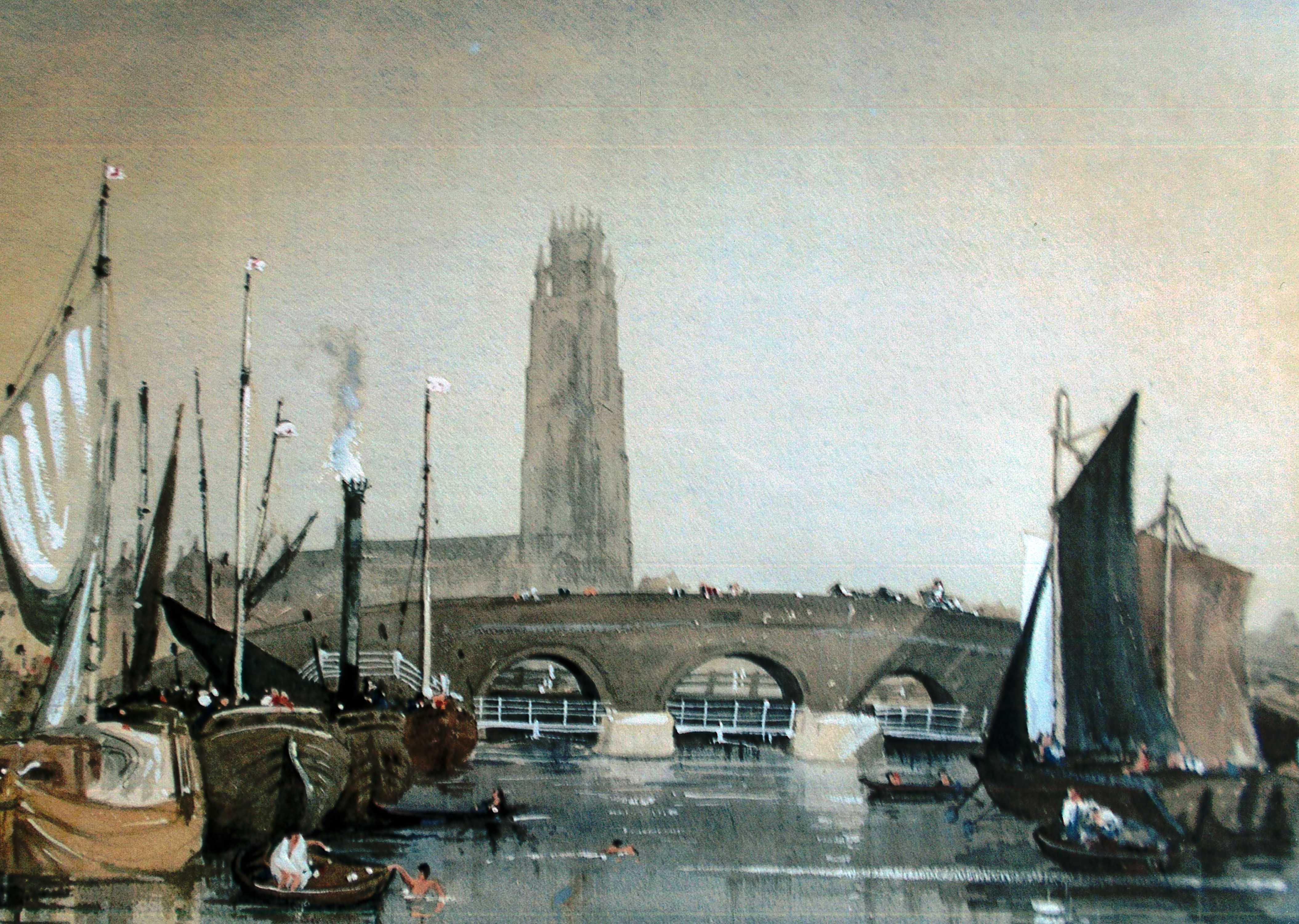 A view of the lockgates with the stump in the background